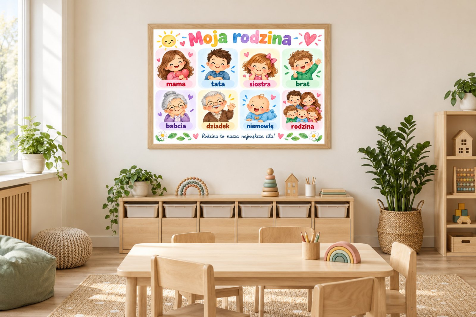 Plakat Edukacyjny Moja Rodzina Kompozycja 2