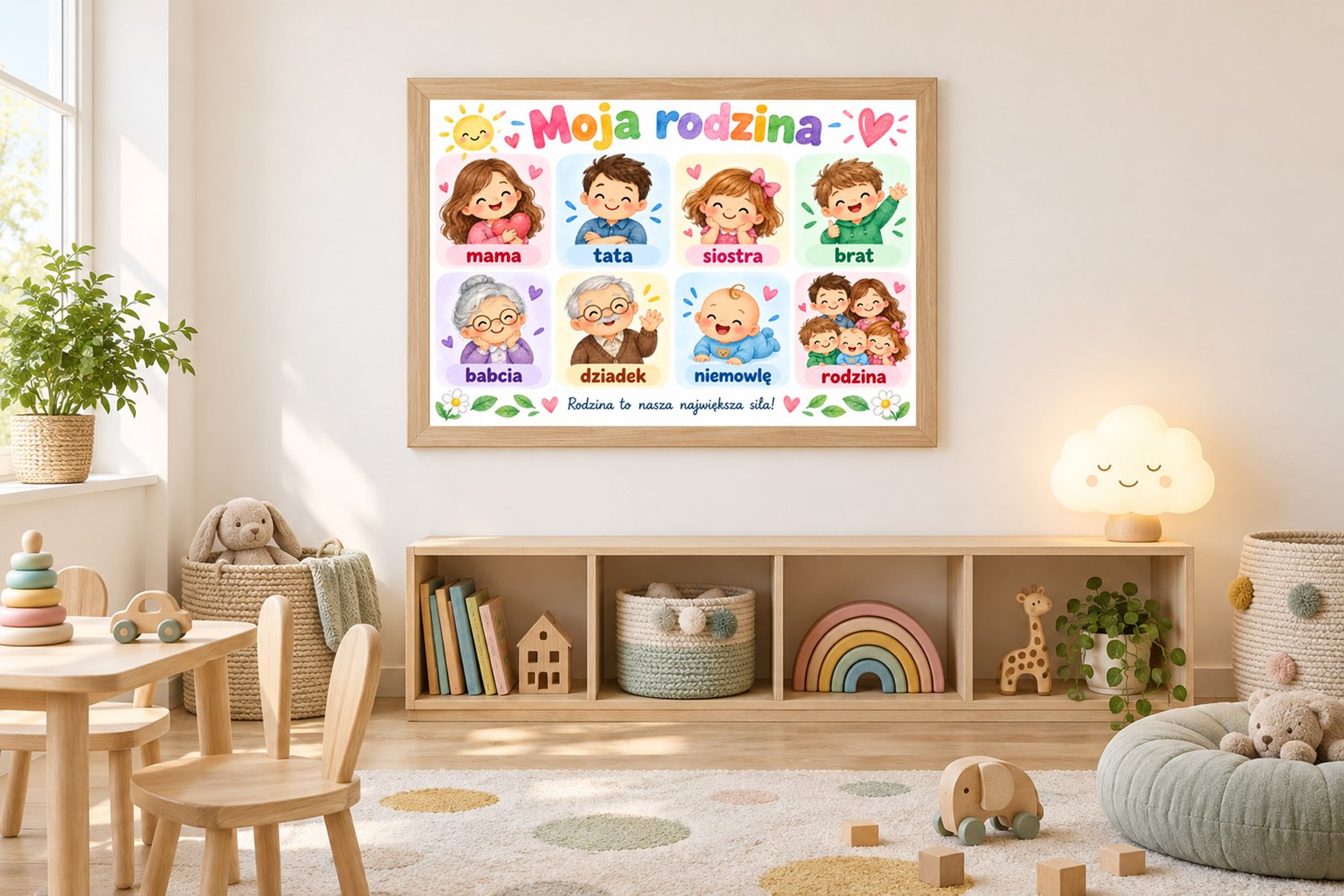 Plakat Edukacyjny Moja Rodzina Kompozycja 3