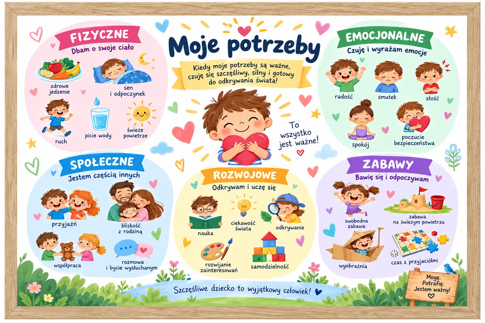 Plakat Edukacyjny Moje Potrzeby