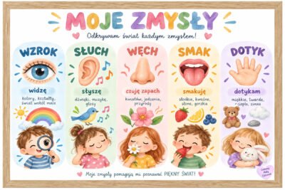 Plakat Edukacyjny Moje Zmysły 2