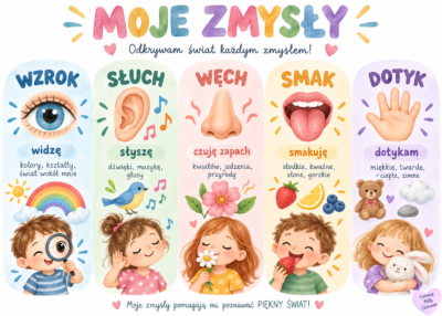Plakat Edukacyjny Moje Zmysły 2