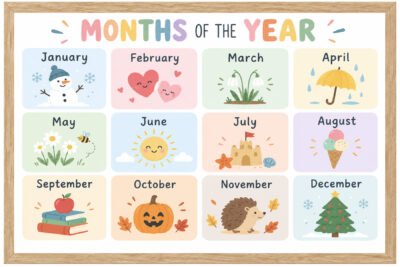 Plakat Edukacyjny Months