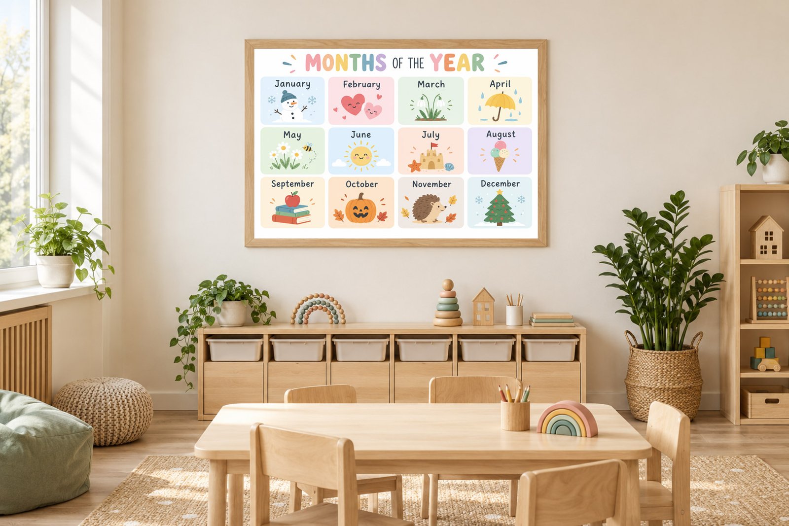 Plakat Edukacyjny Months Kompozycja 2