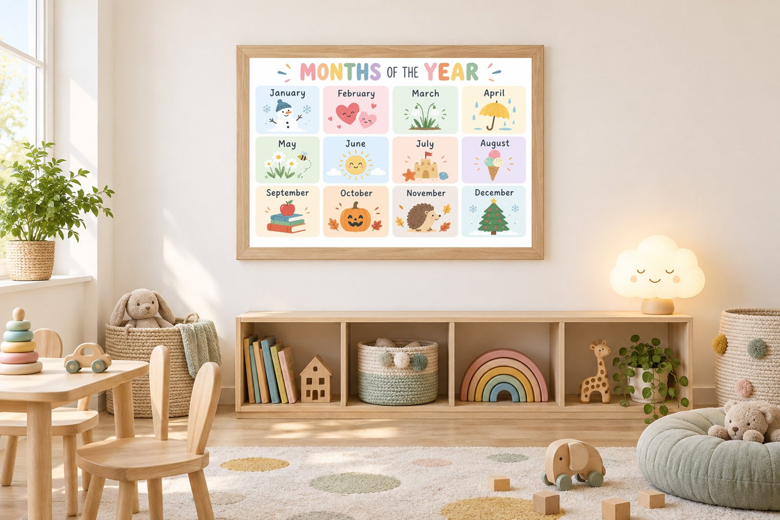 Plakat Edukacyjny Months Kompozycja 3