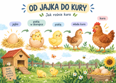 Plakat Edukacyjny Od Jajka Do Kury