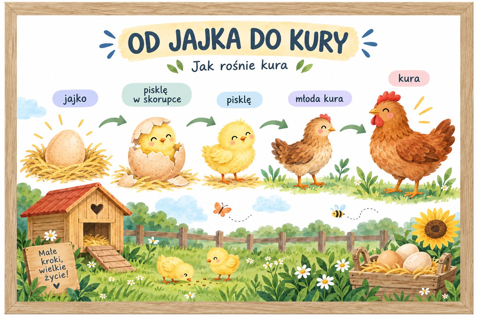 Plakat Edukacyjny Od Jajka Do Kury