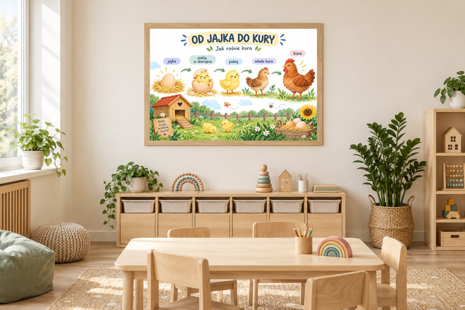Plakat Edukacyjny Od Jajka Do Kury Kompozycja 2