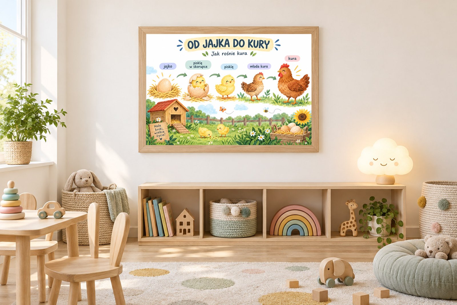 Plakat Edukacyjny Od Jajka Do Kury Kompozycja 3