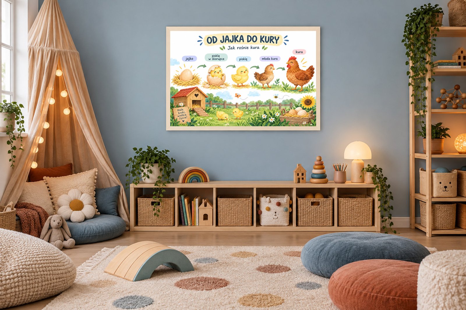 Plakat Edukacyjny Od Jajka Do Kury Kompozycja 4