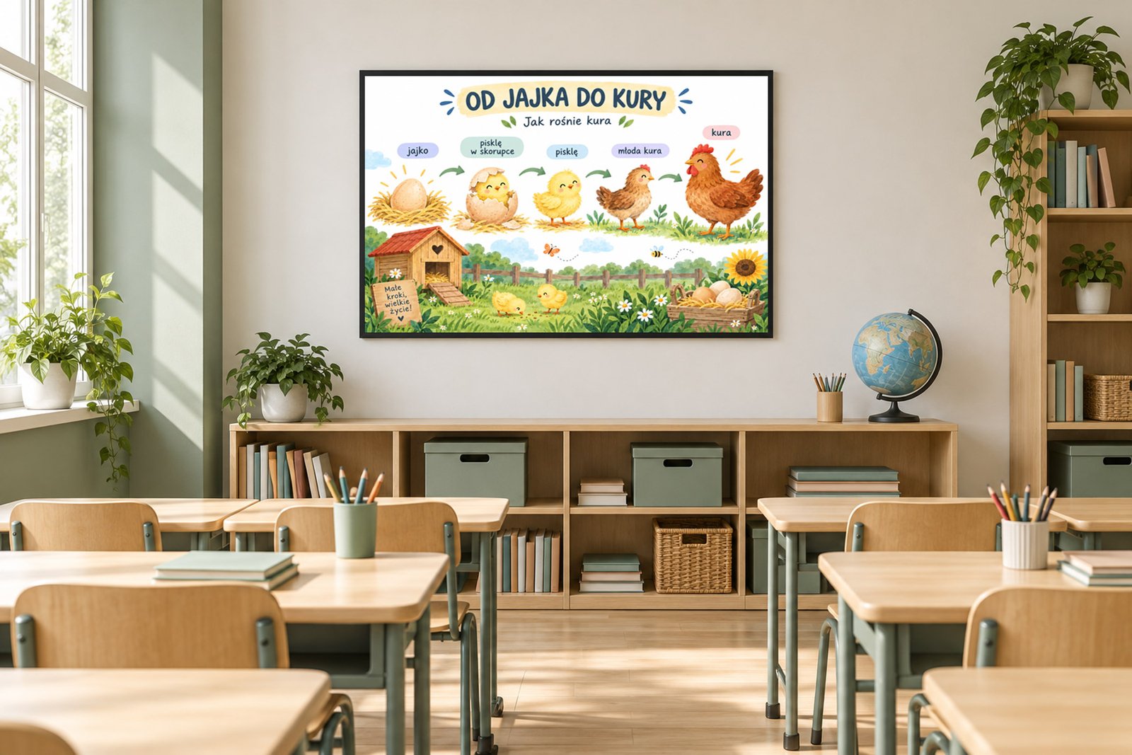Plakat Edukacyjny Od Jajka Do Kury Kompozycja 5