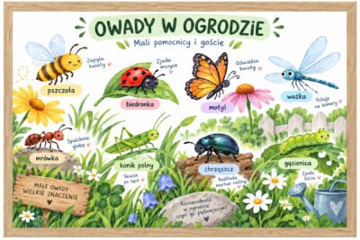 Plakat Edukacyjny Owady W Ogrodzie