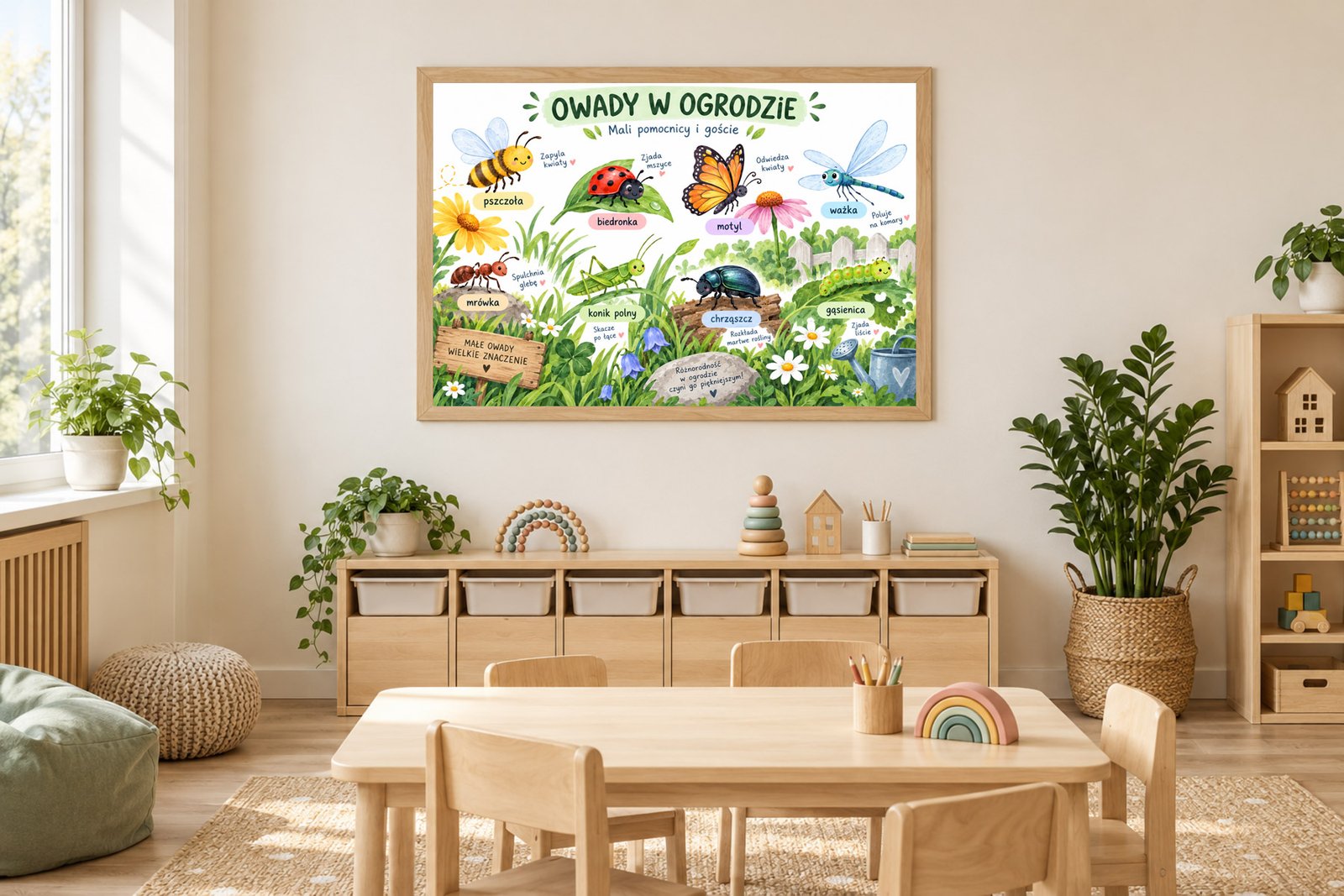 Plakat Edukacyjny Owady W Ogrodzie Kompozycja 2