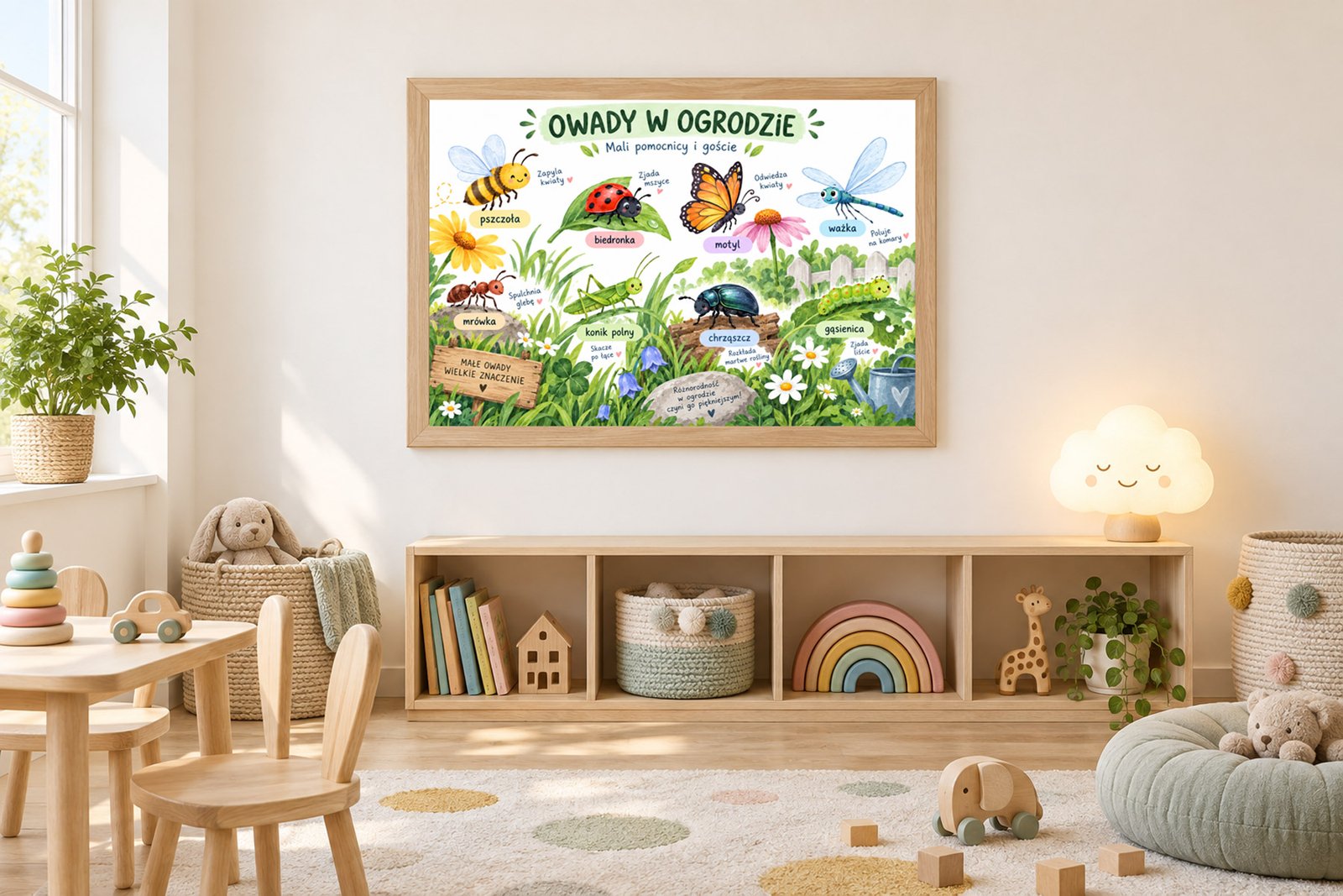 Plakat Edukacyjny Owady W Ogrodzie Kompozycja 3