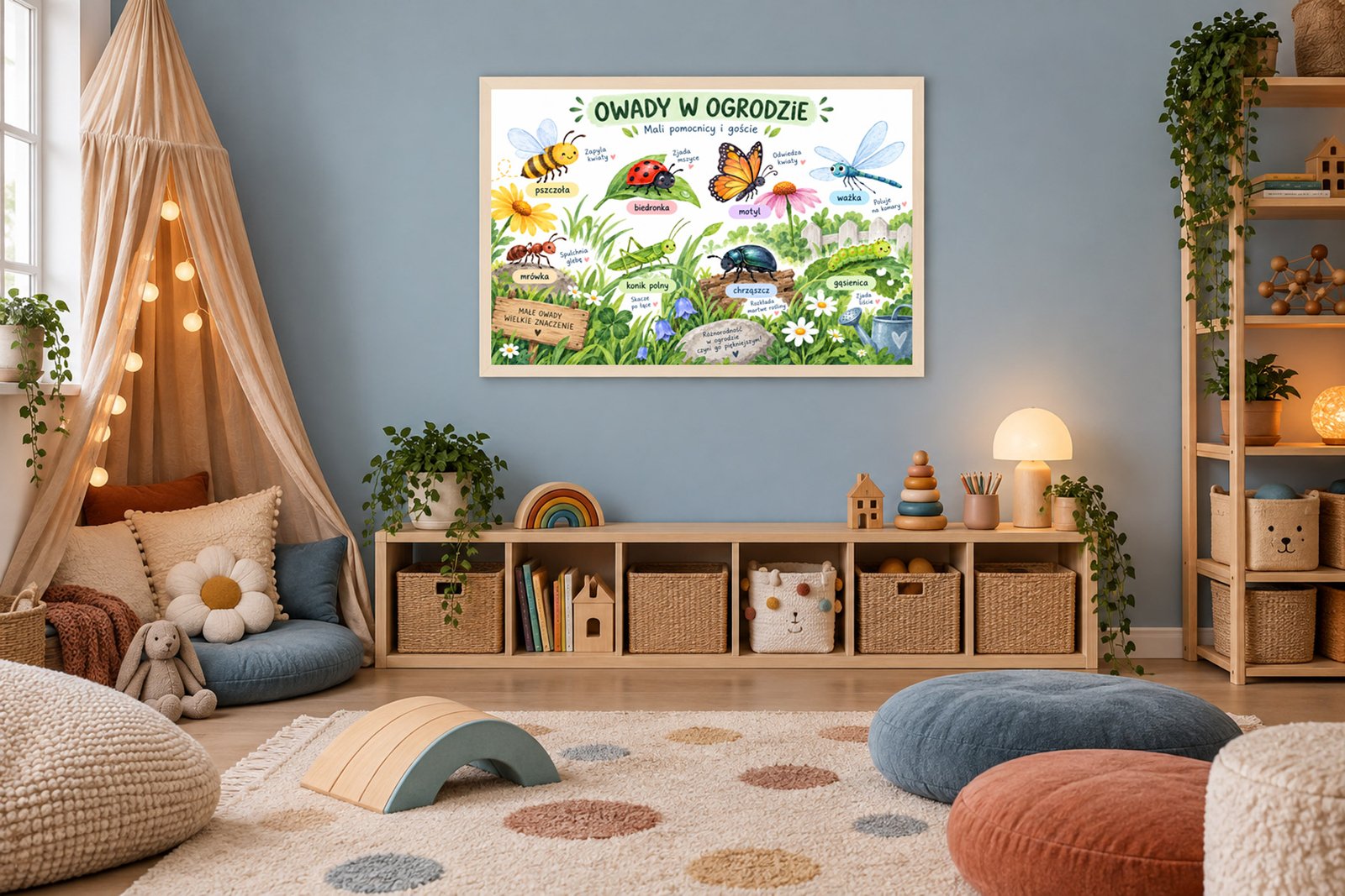 Plakat Edukacyjny Owady W Ogrodzie Kompozycja 4