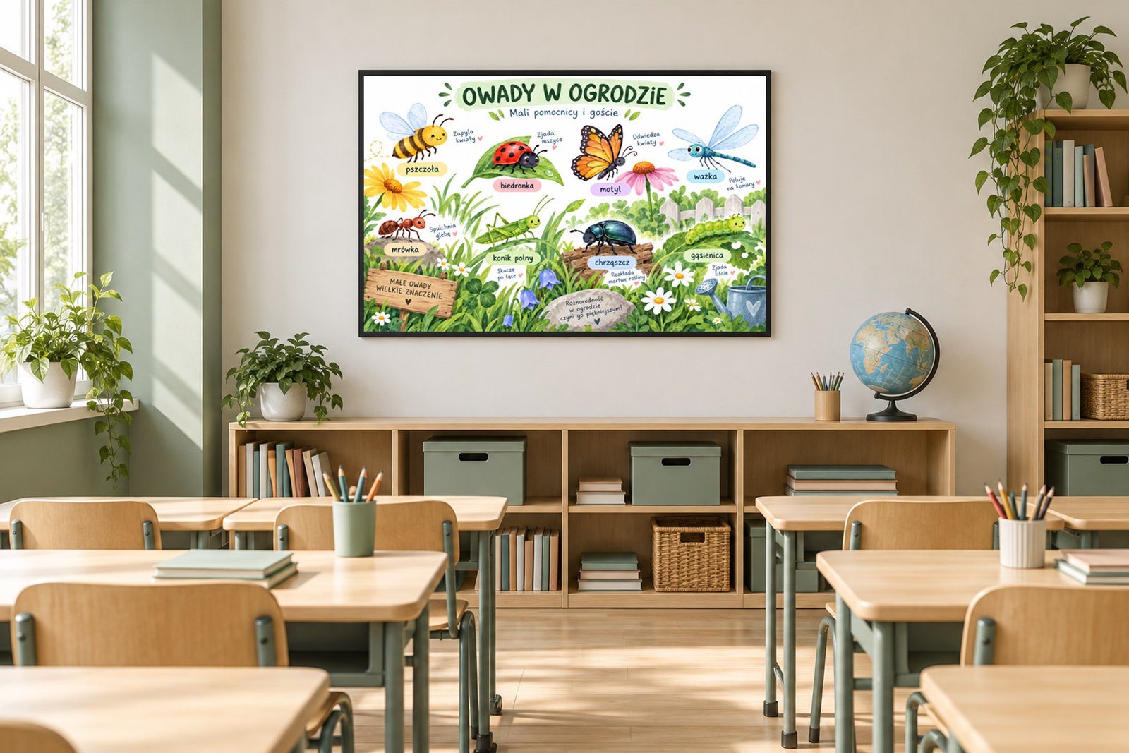 Plakat Edukacyjny Owady W Ogrodzie Kompozycja 5