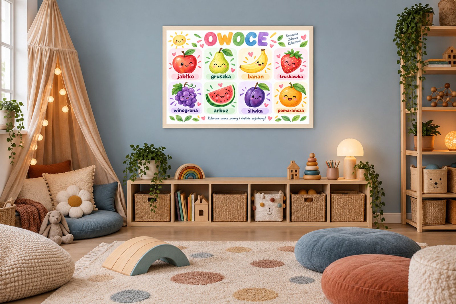 Plakat Edukacyjny Owoce Kompozycja 4