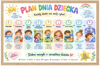 Plakat Edukacyjny Plan Dnia Dziecka