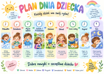 Plakat Edukacyjny Plan Dnia Dziecka