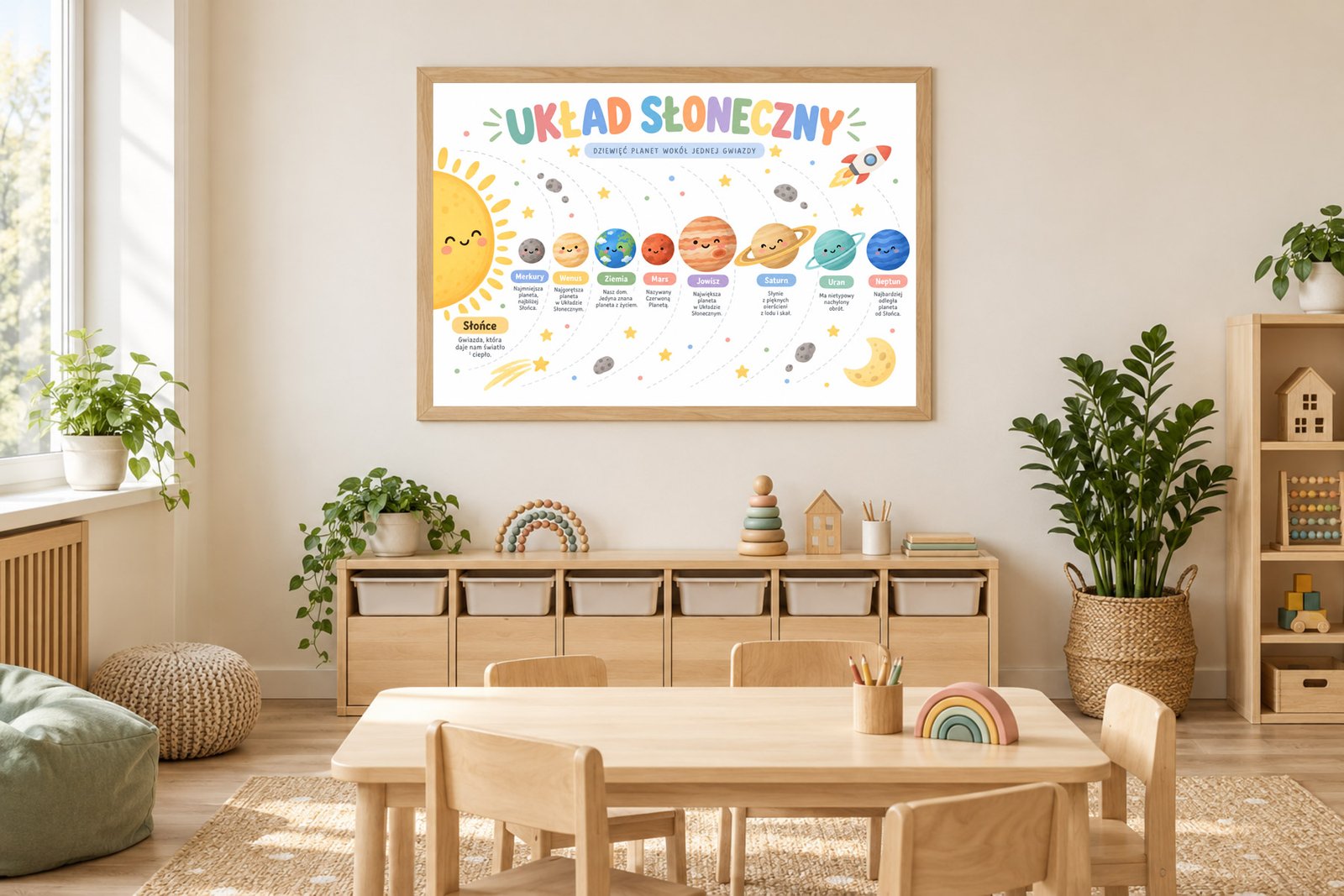 Plakat Edukacyjny Planety Kompozycja 2