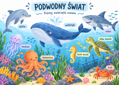 Plakat Edukacyjny Podwodny Świat