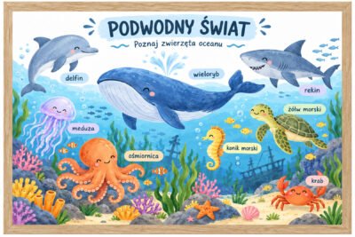 Plakat Edukacyjny Podwodny Świat