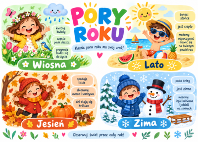 Plakat Edukacyjny Pory Roku