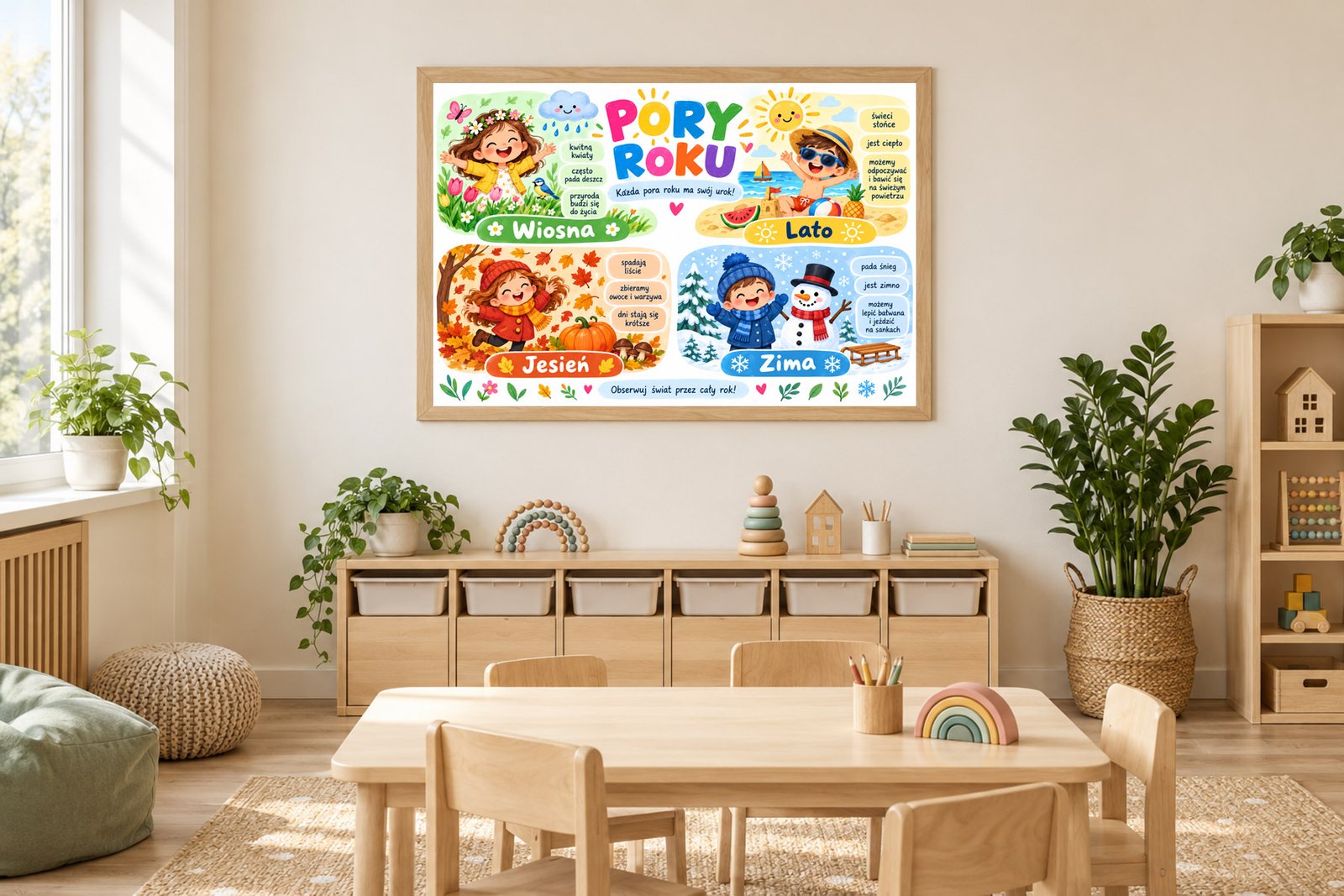 Plakat Edukacyjny Pory Roku Kompozycja 2