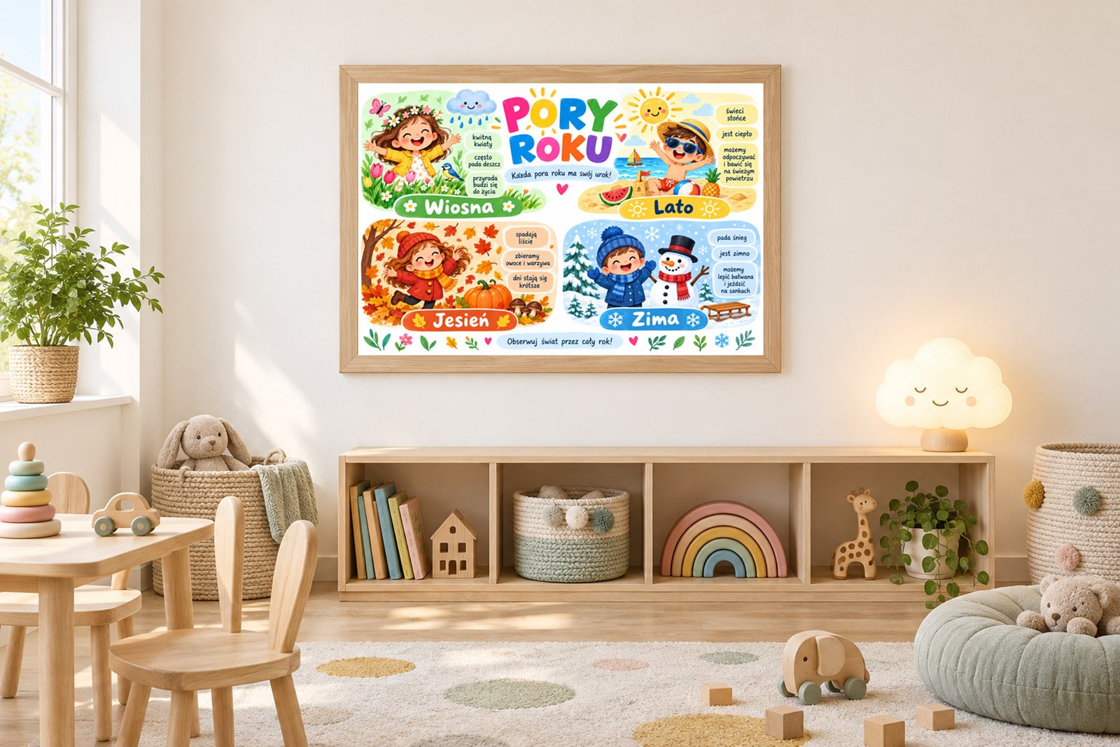 Plakat Edukacyjny Pory Roku Kompozycja 3