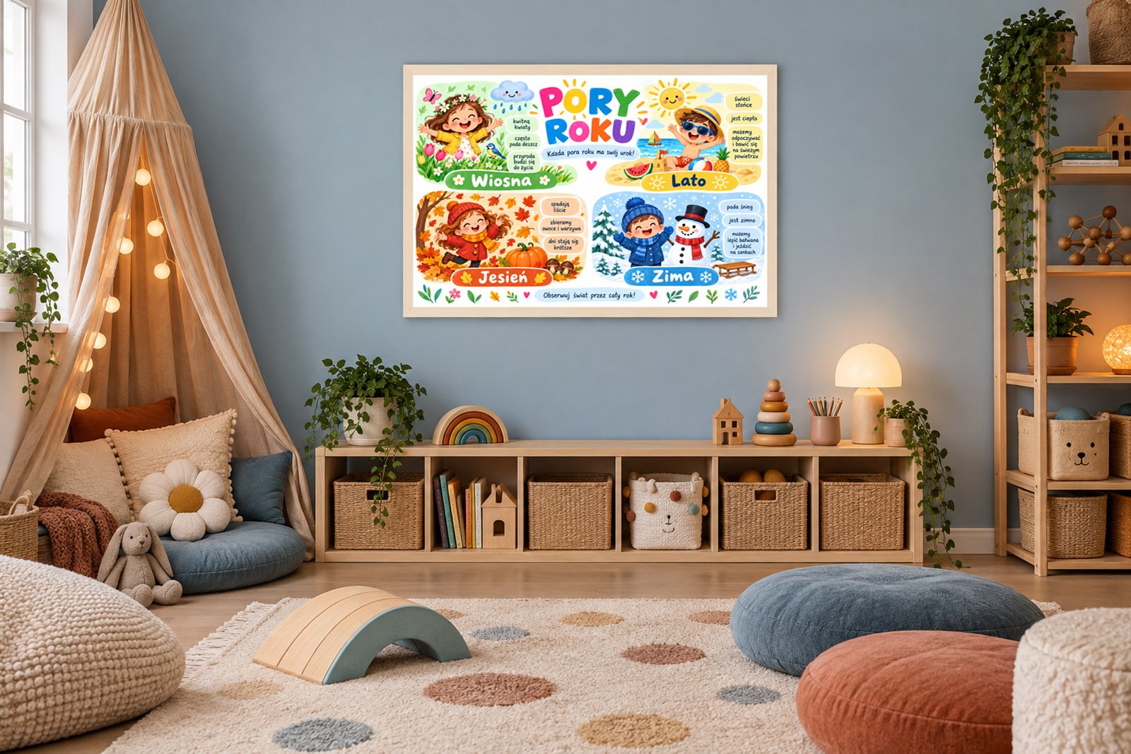 Plakat Edukacyjny Pory Roku Kompozycja 4