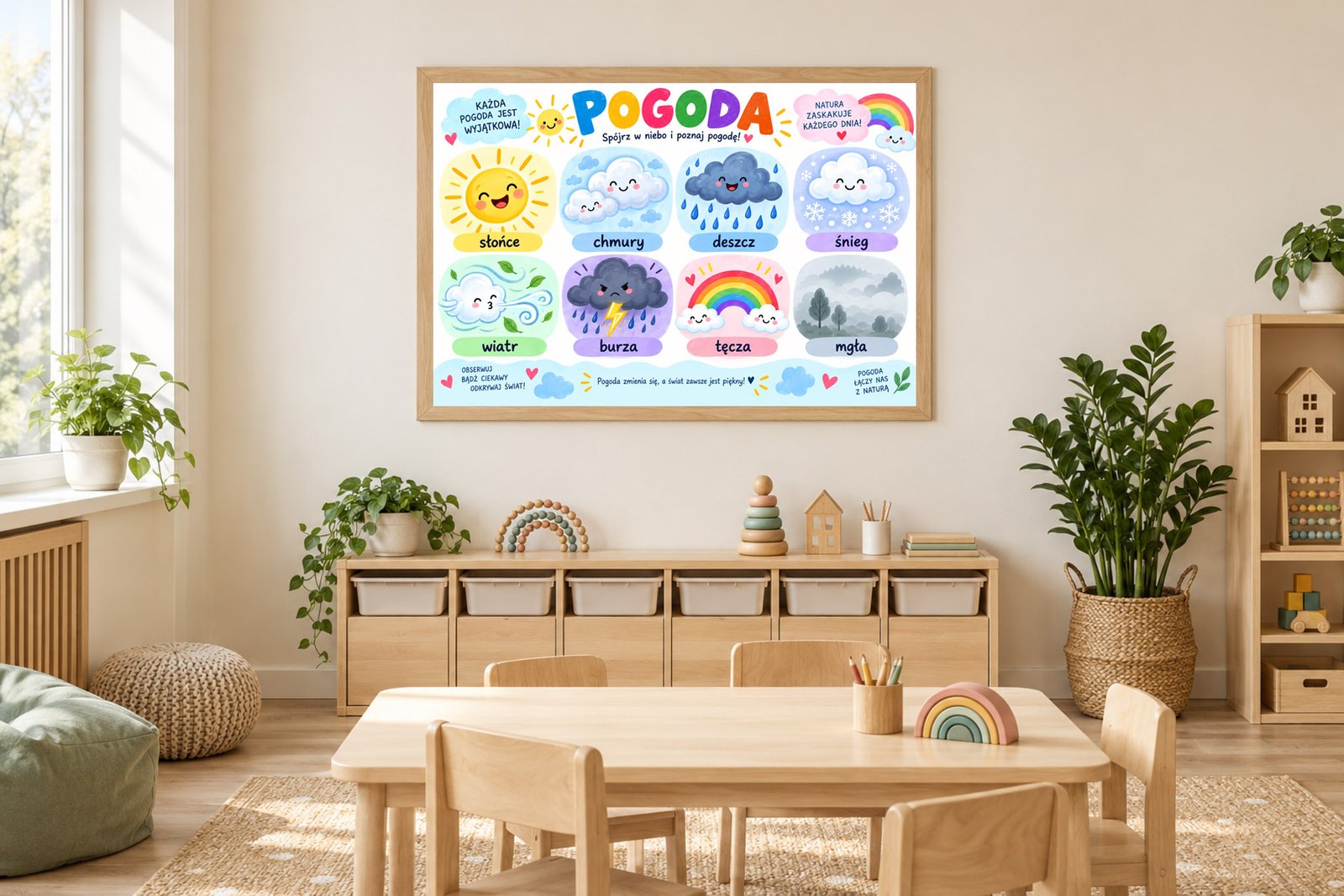 Plakat Edukacyjny Poznaję Pogodę Kompozycja 2