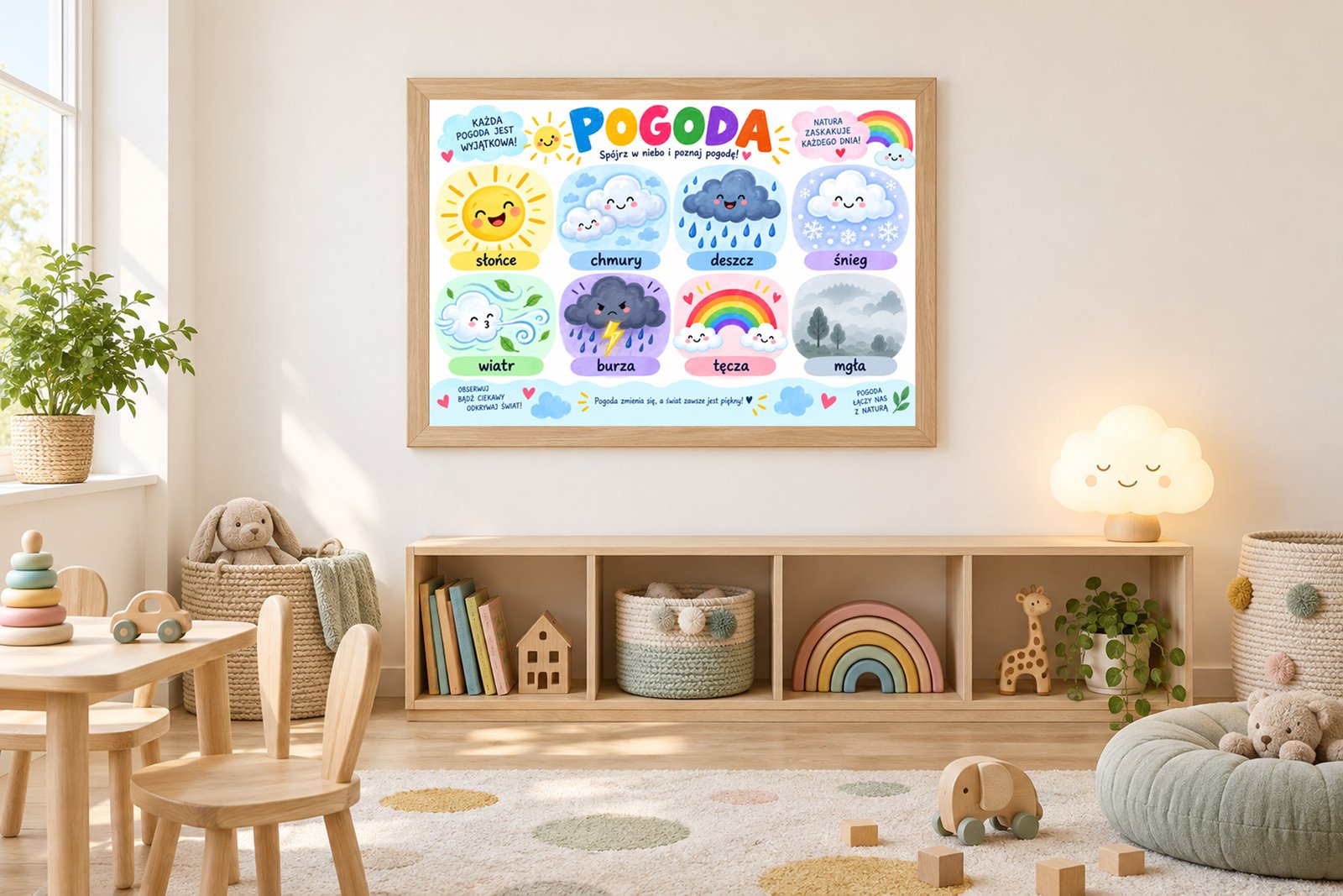 Plakat Edukacyjny Poznaję Pogodę Kompozycja 3