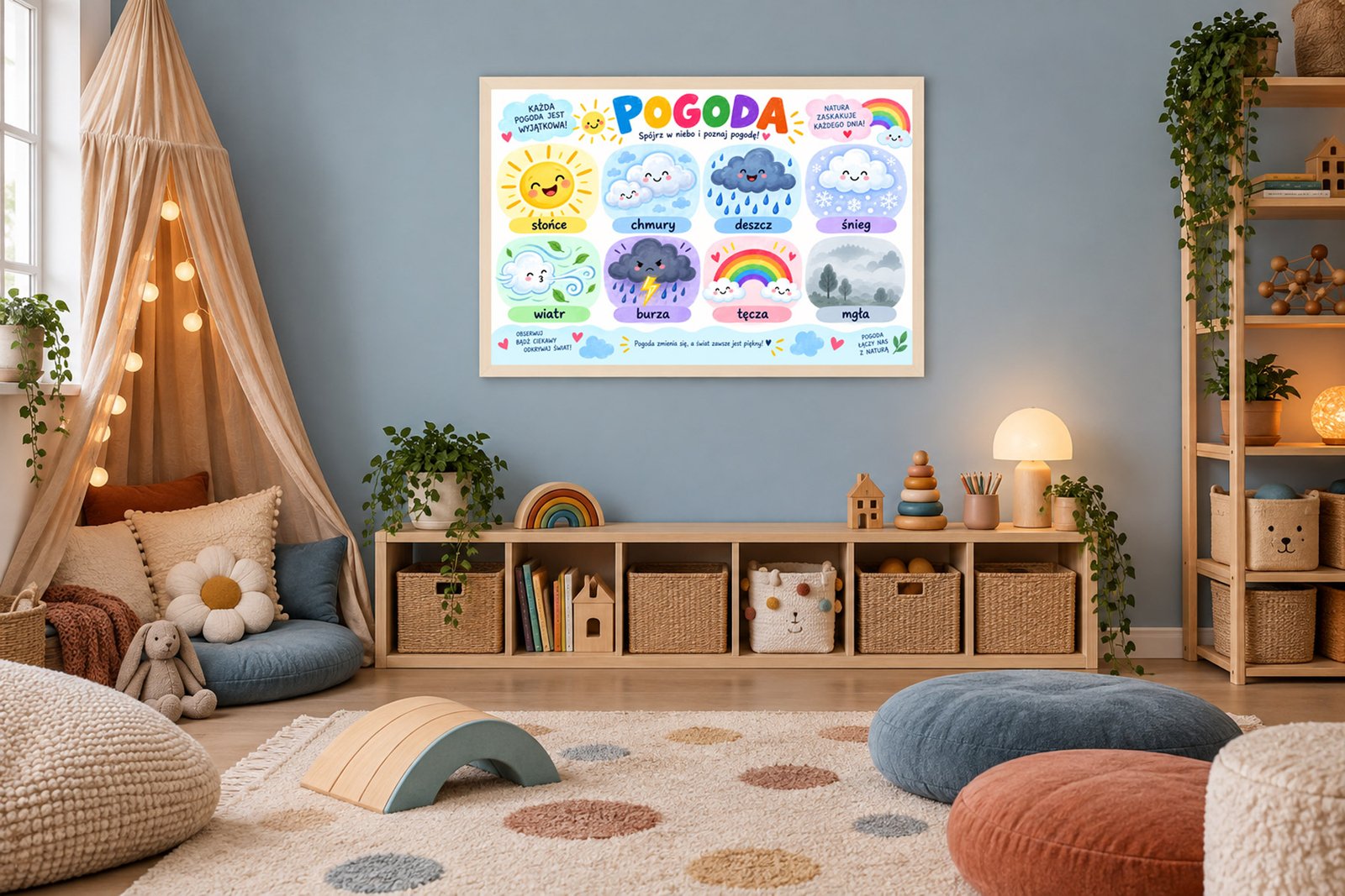 Plakat Edukacyjny Poznaję Pogodę Kompozycja 4