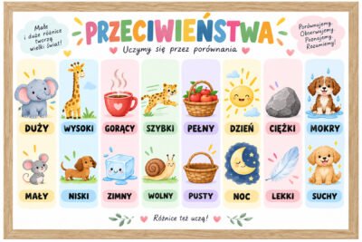 Plakat Edukacyjny Przeciwieństwa