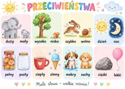 Plakat Edukacyjny Przeciwieństwa 2
