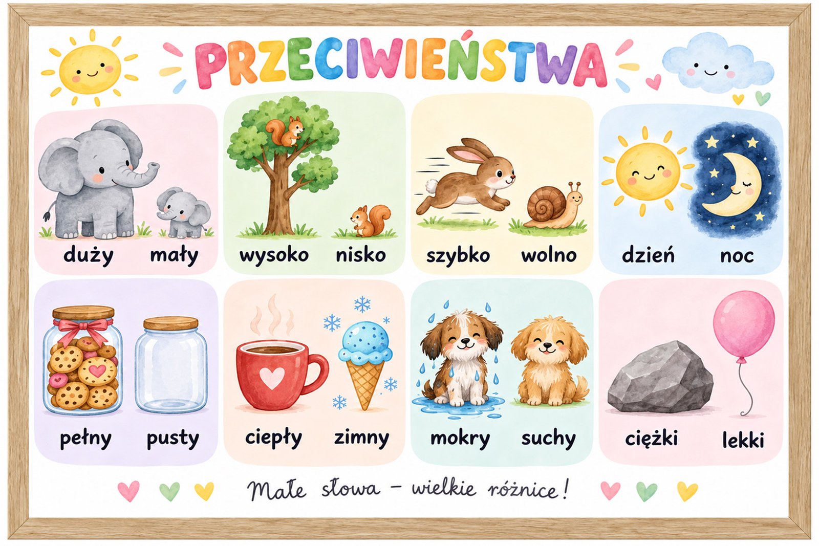 Plakat Edukacyjny Przeciwieństwa 2