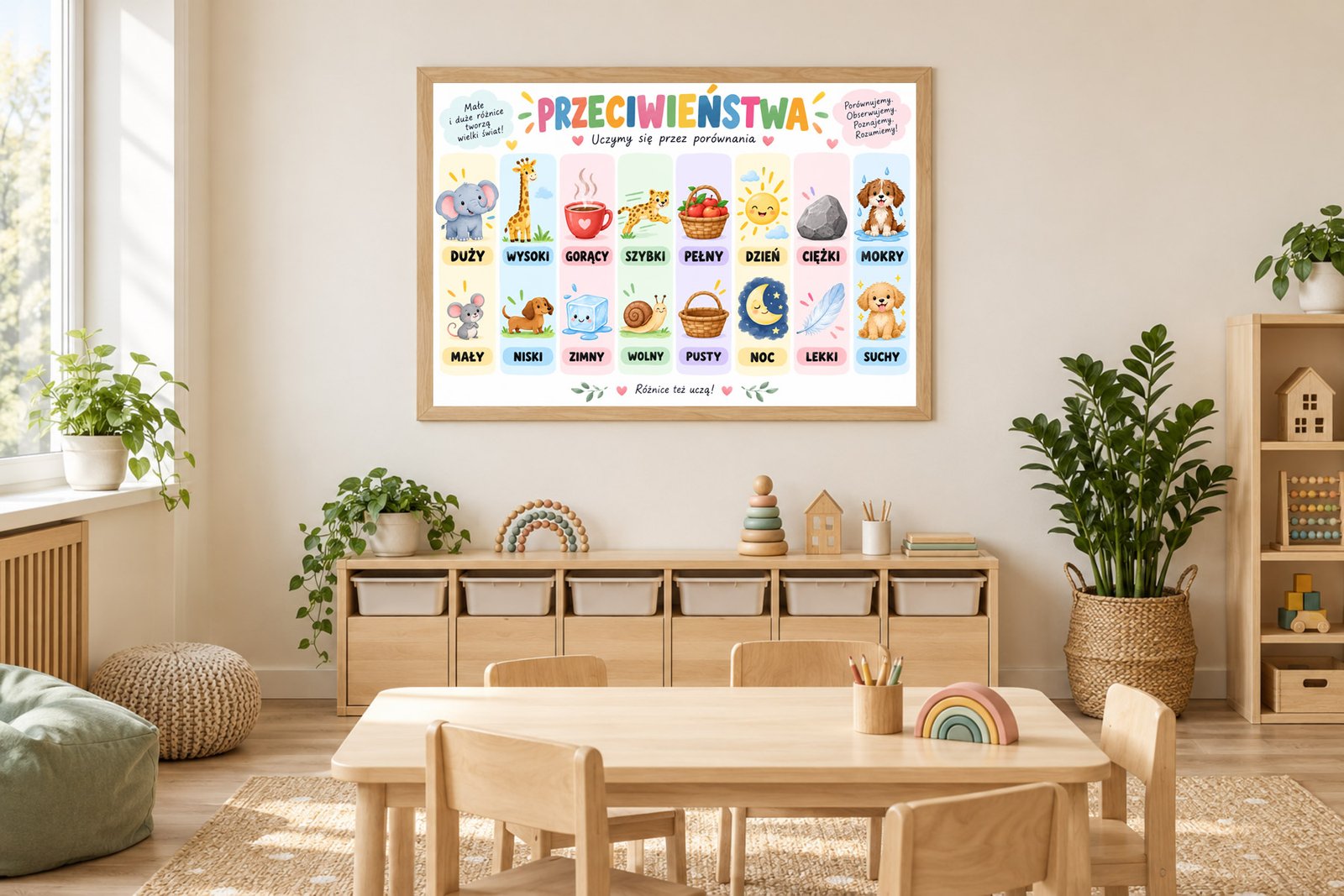 Plakat Edukacyjny Przeciwieństwa Kompozycja 2