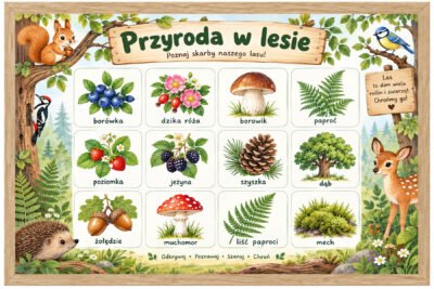 Plakat Edukacyjny Przyroda W Lesie