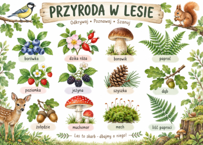 Plakat Edukacyjny Przyroda W Lesie 2