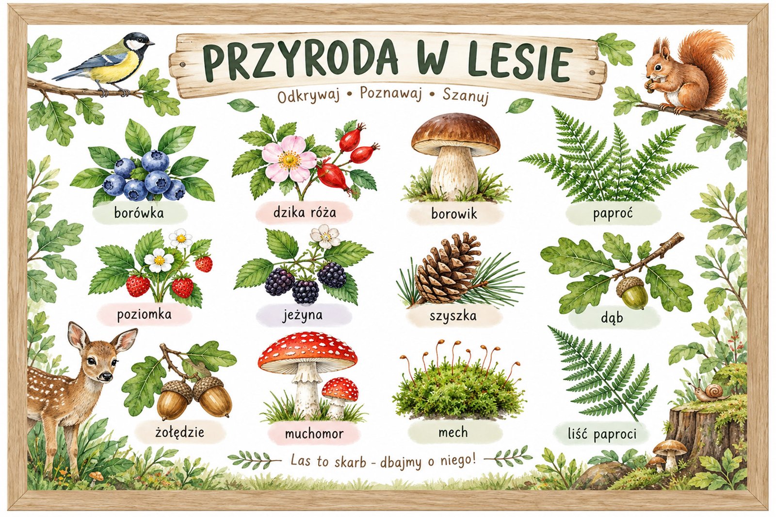 Plakat Edukacyjny Przyroda W Lesie 2