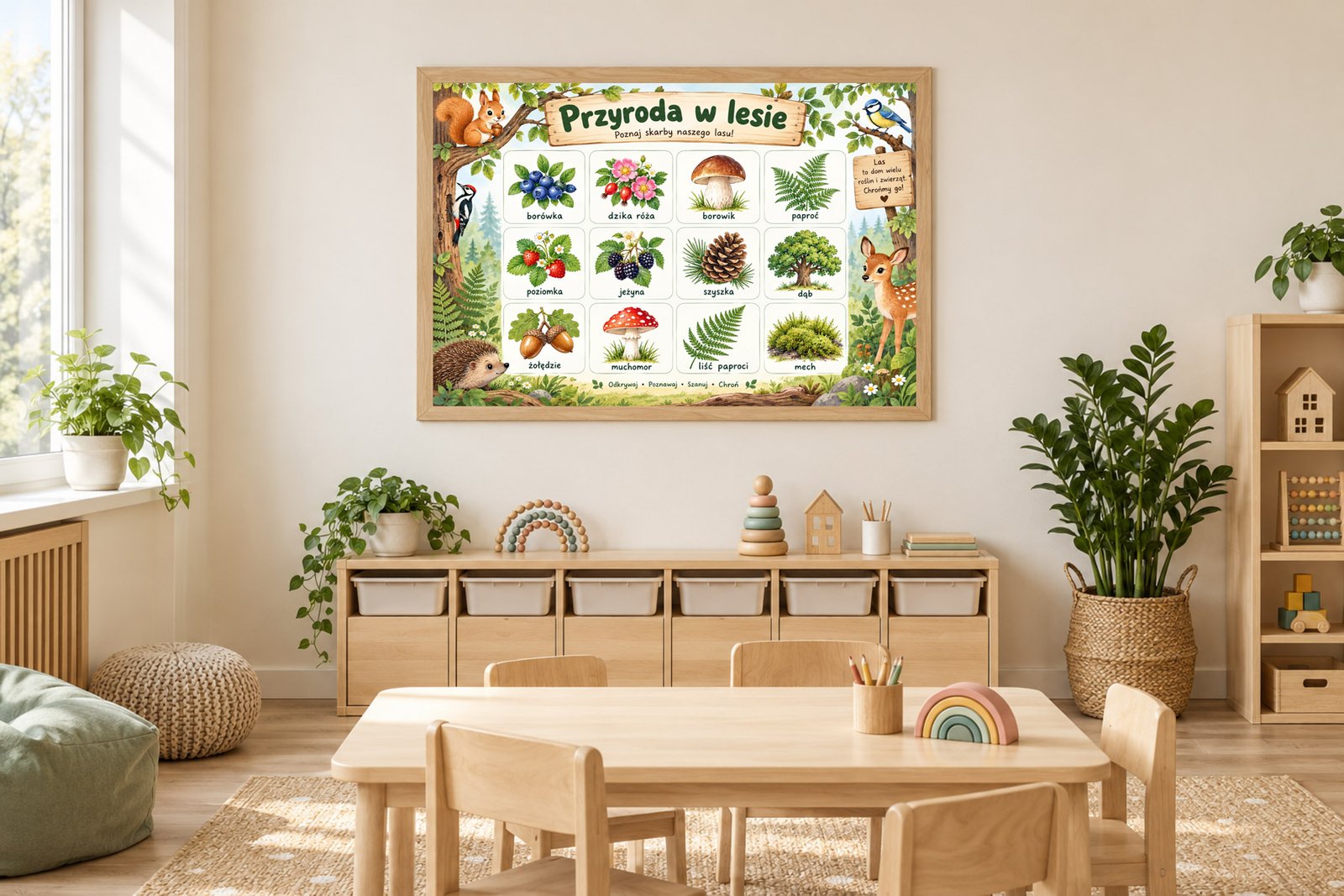 Plakat Edukacyjny Przyroda W Lesie Kompozycja 2