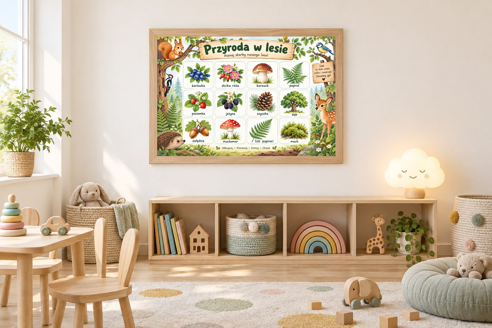 Plakat Edukacyjny Przyroda W Lesie Kompozycja 3