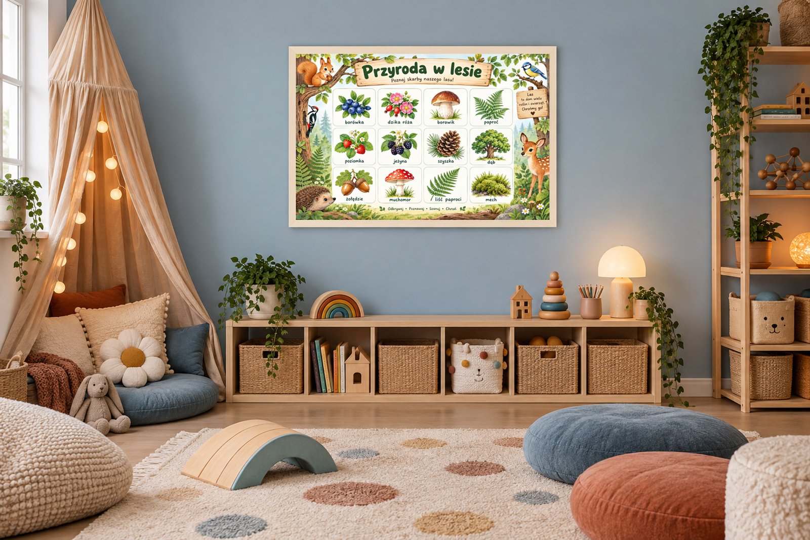 Plakat Edukacyjny Przyroda W Lesie Kompozycja 4