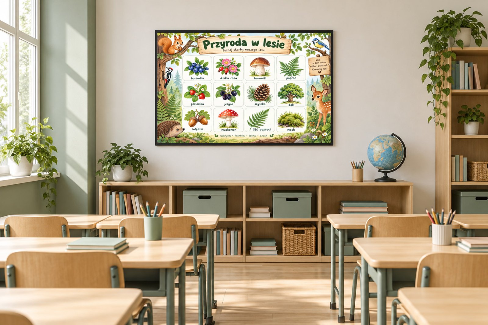 Plakat Edukacyjny Przyroda W Lesie Kompozycja 5