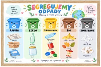 Plakat Edukacyjny Segregujemy Odpady