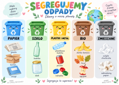 Plakat Edukacyjny Segregujemy Odpady