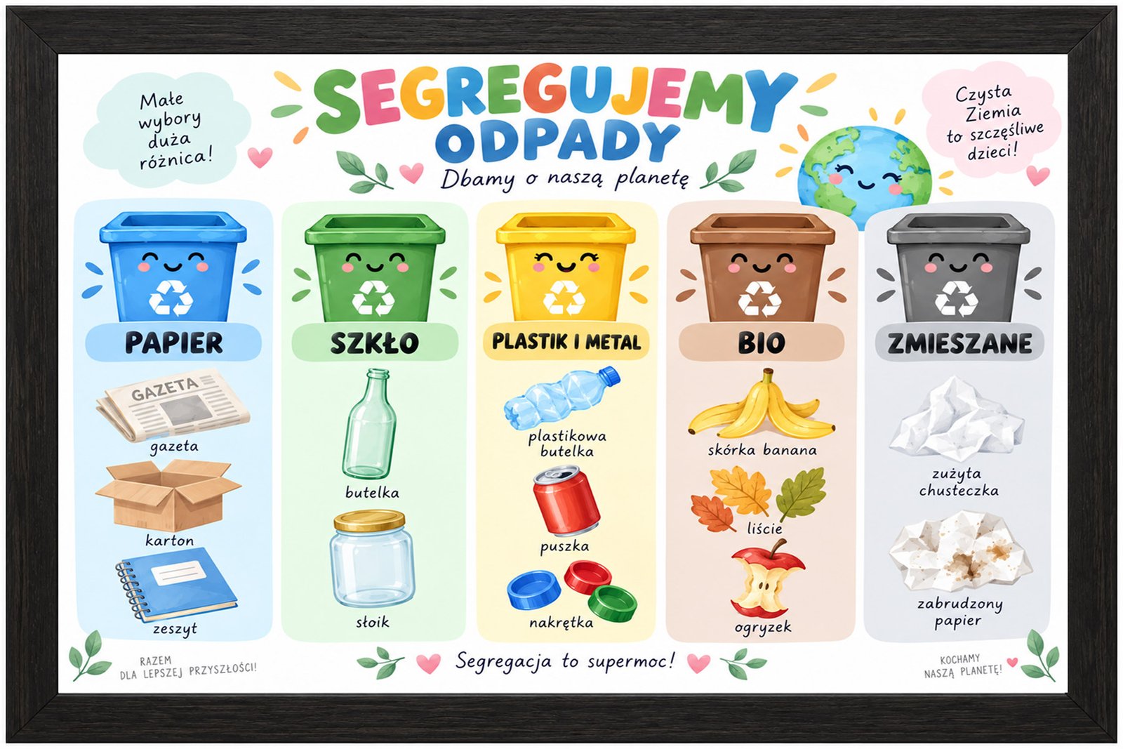 Plakat Edukacyjny Segregujemy Odpady Kompozycja 1