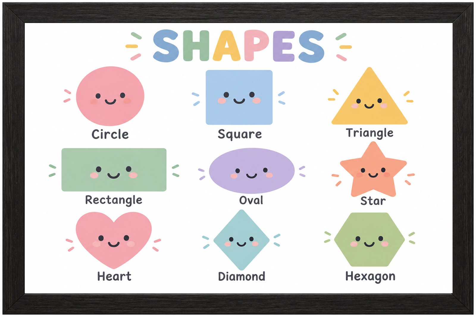 Plakat Edukacyjny Shapes Kompozycja 1
