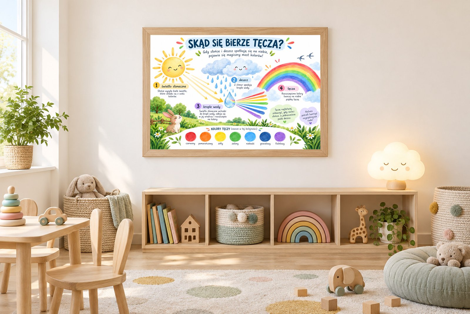 Plakat Edukacyjny Skąd Się Bierze Tęcza Kompozycja 3