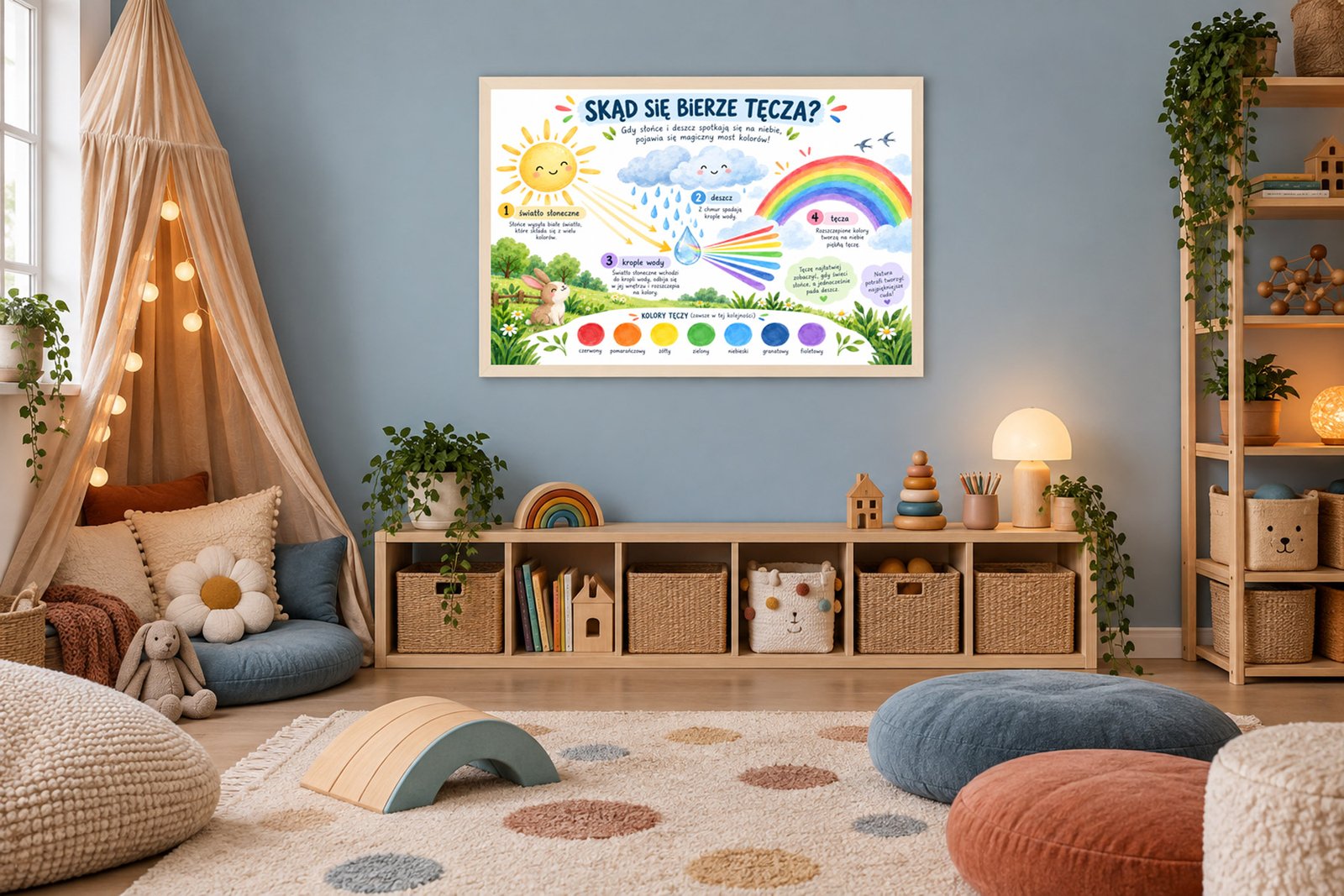 Plakat Edukacyjny Skąd Się Bierze Tęcza Kompozycja 4