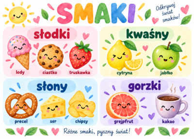 Plakat Edukacyjny Smaki